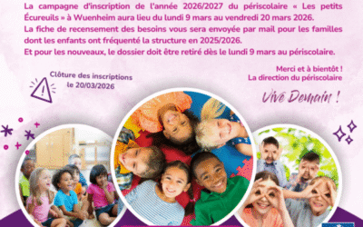 Campagne périscolaire 2026/2027